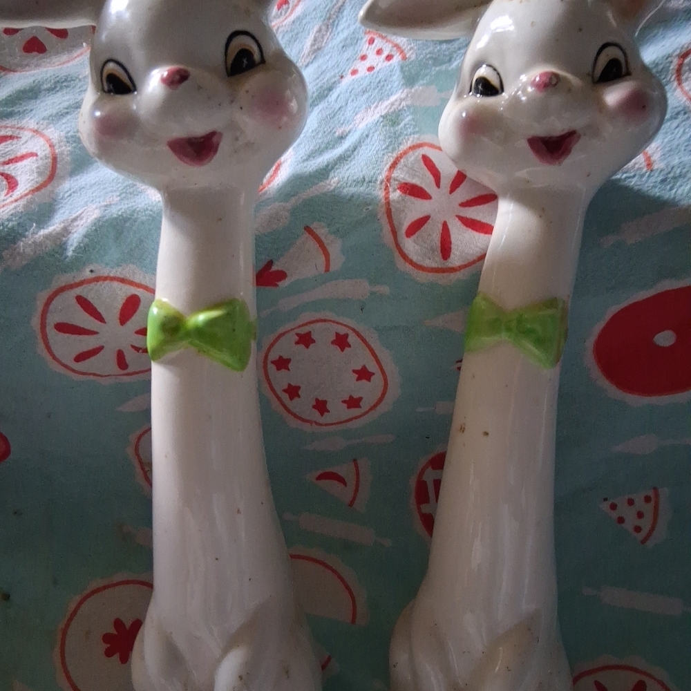 Vintage NAPCO Bunny Pepper Shakers